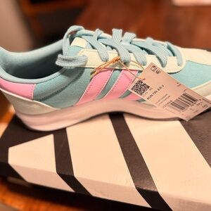 Adidas Pastel Blue and Pink Athletic Shoes